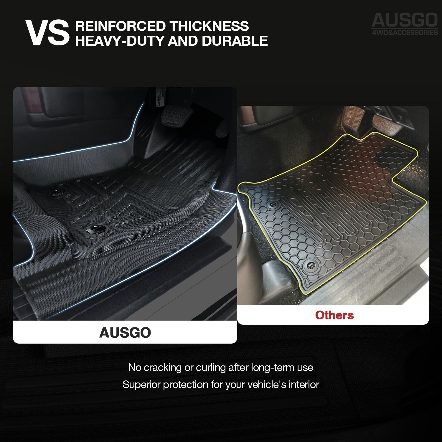 5D Car Floor Mats for Toyota Land Cruiser Prado 150 Series 7-Seat 2009-2024 (Auto Trans)