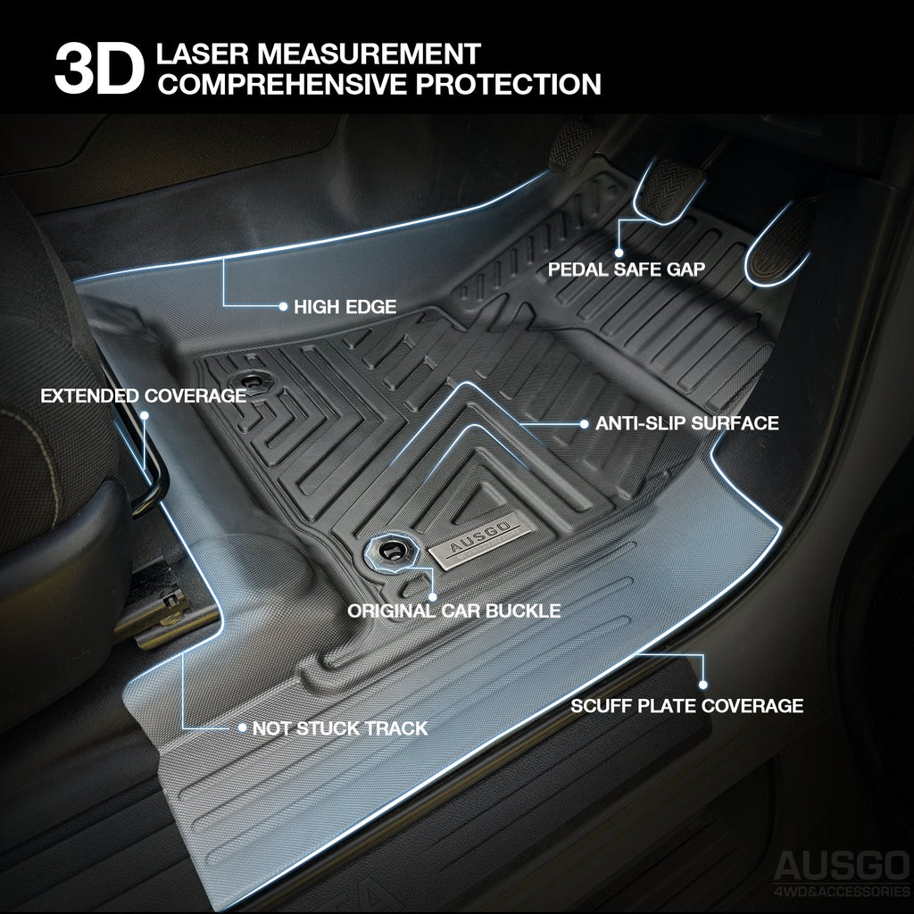 5D Car Floor Mats for Toyota Hilux Dual Cab 2015-2025 Manual Trans