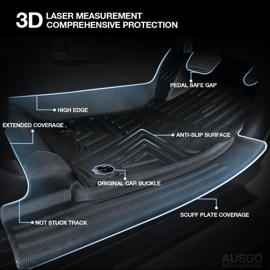 5D Car Floor Mats for Toyota Land Cruiser Prado 150 Series 7-Seat 2009-2024 (Auto Trans)