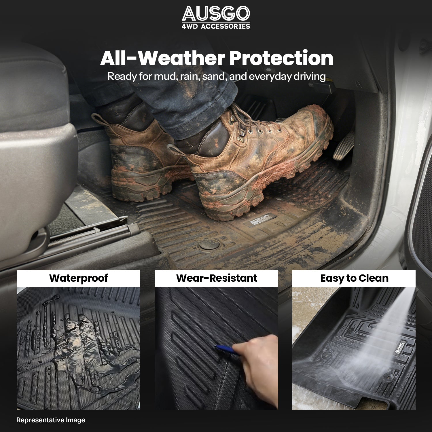 5D Car Floor Mats for Mitsubishi Pajero Sport 2015-Onwards