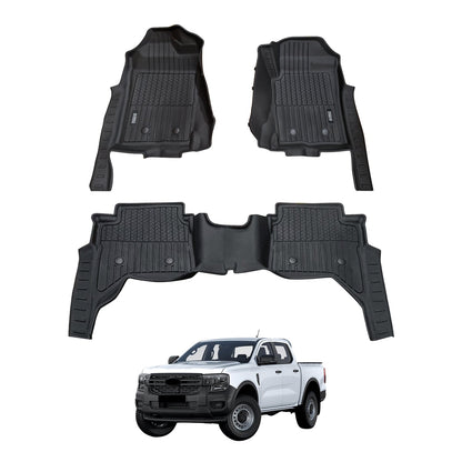 7D Injection Floor Mats for Ford Ranger Next-Gen 2022-Onwards