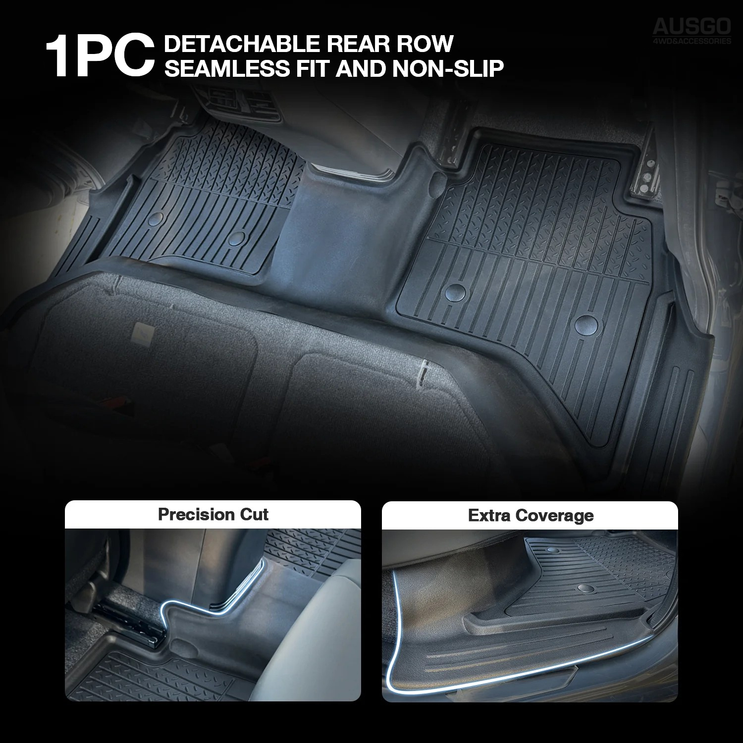 7D Injection Floor Mats for Mazda BT-50 BT50 Dual Cab 2020-Onwards