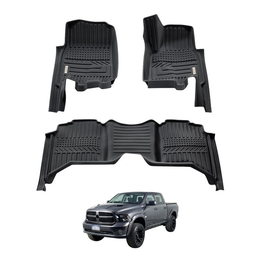 5D Car Floor Mats for RAM 1500 DS Series Crew Cab 2017-2022