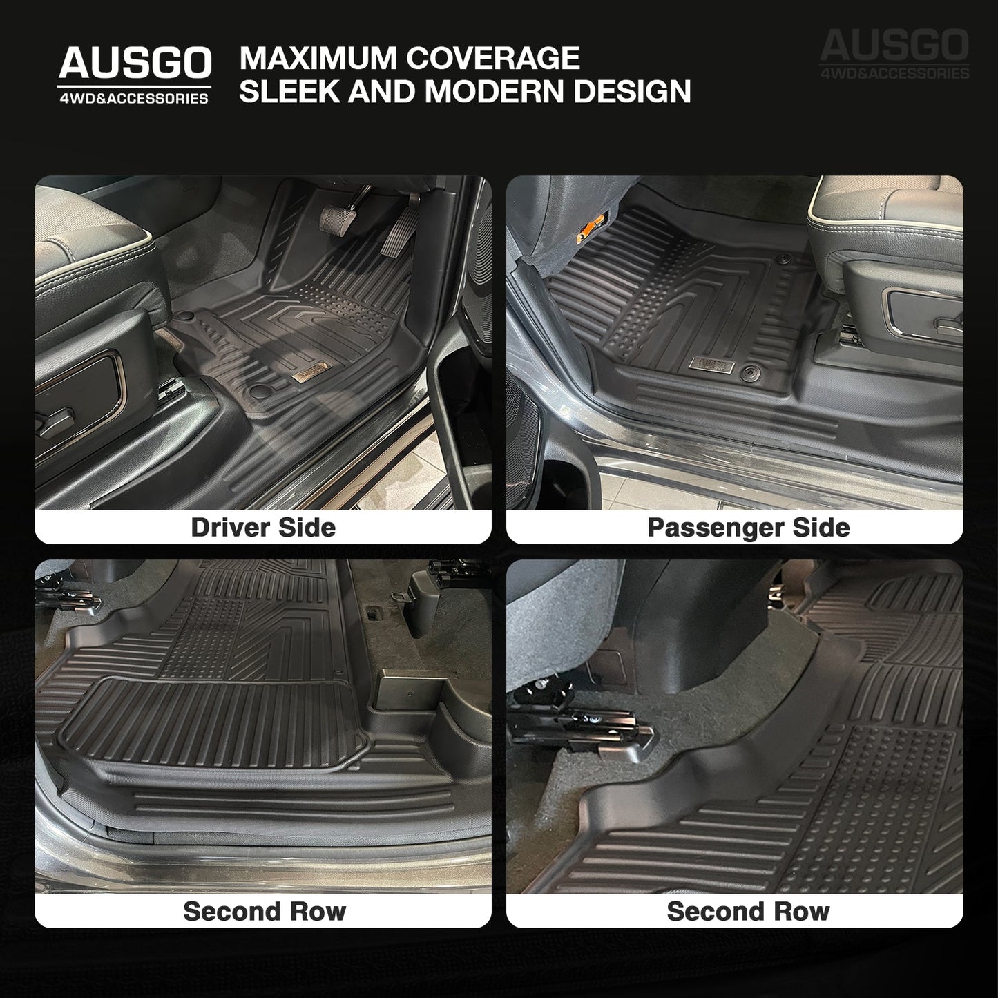 5D Car Floor Mats for RAM 1500 DT Series Crew Cab 2020-2023