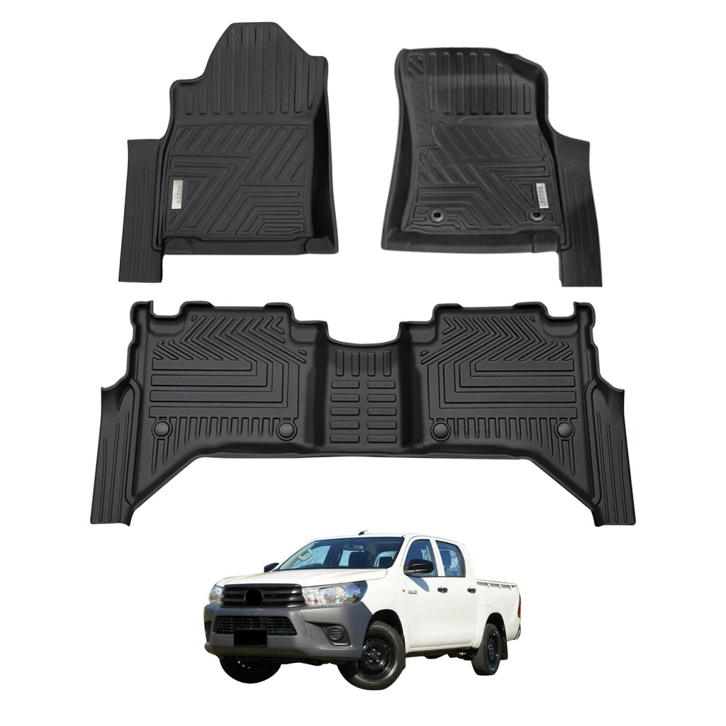 5D Car Floor Mats for Toyota Hilux Dual Cab 2015-2025 Manual Trans