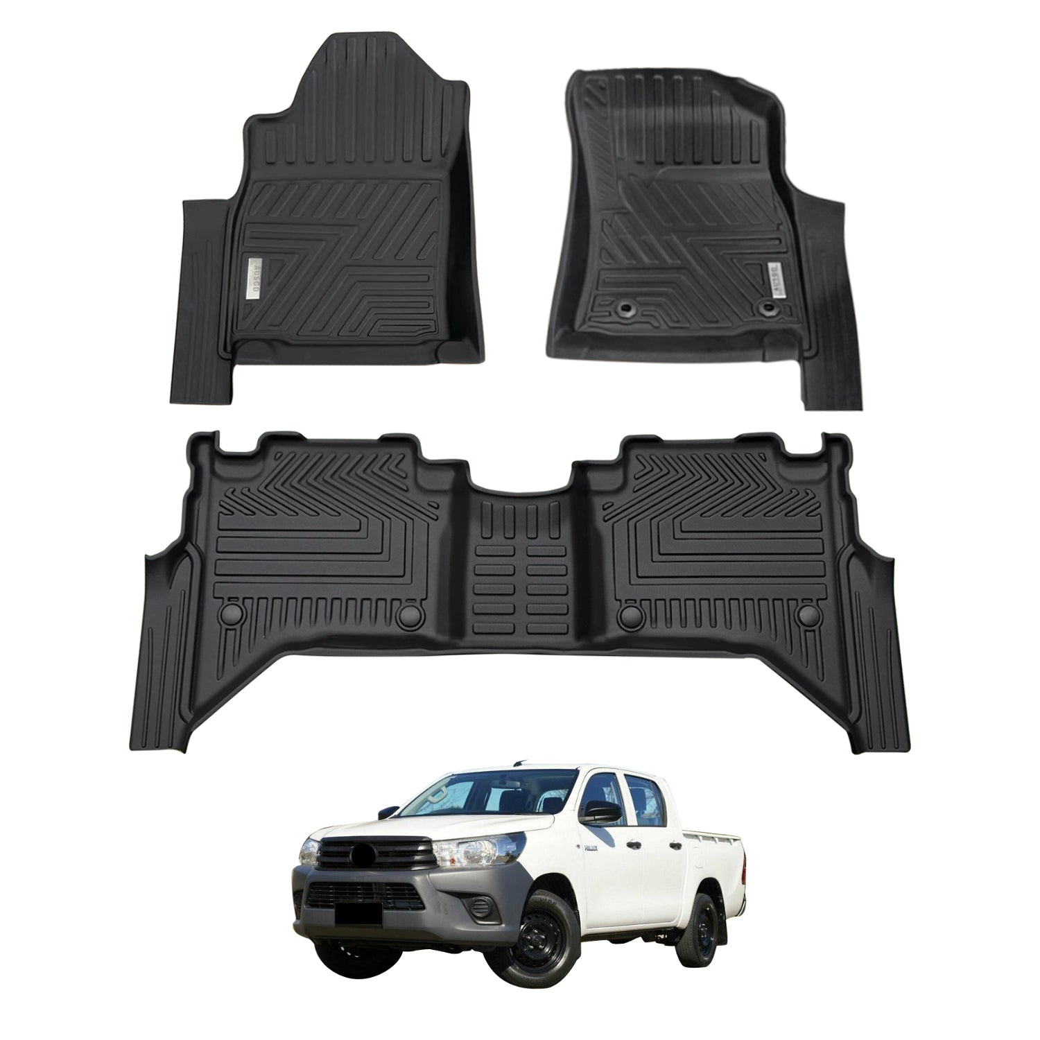 5D Car Floor Mats for Toyota Hilux Dual Cab 2015-2025 Manual Trans
