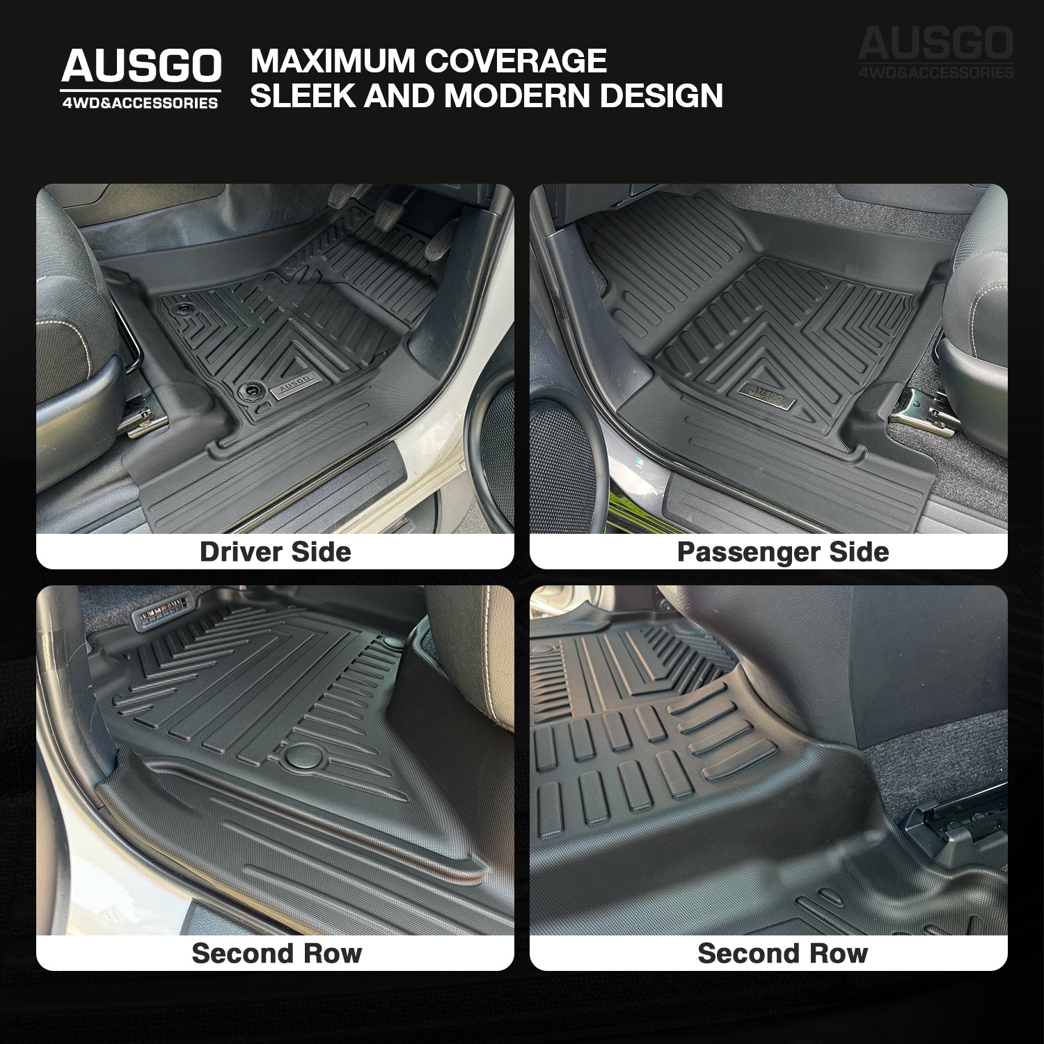 5D Car Floor Mats for Toyota Hilux Dual Cab 48V Hybrid 2024-Onwards