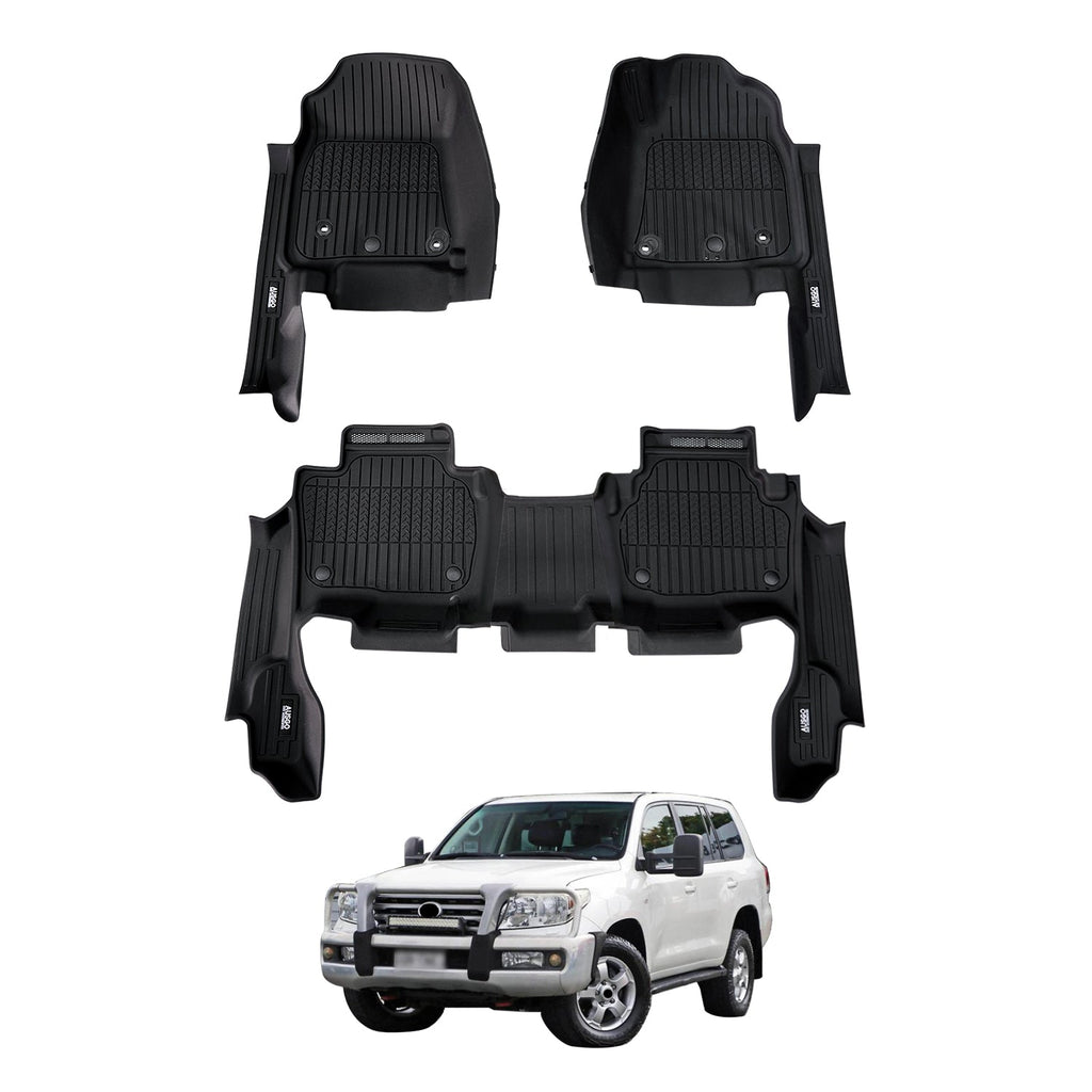 7D Injection Floor Mats for Toyota Land Cruiser 200 Series Altitude / VX / Sahara 2007-2012