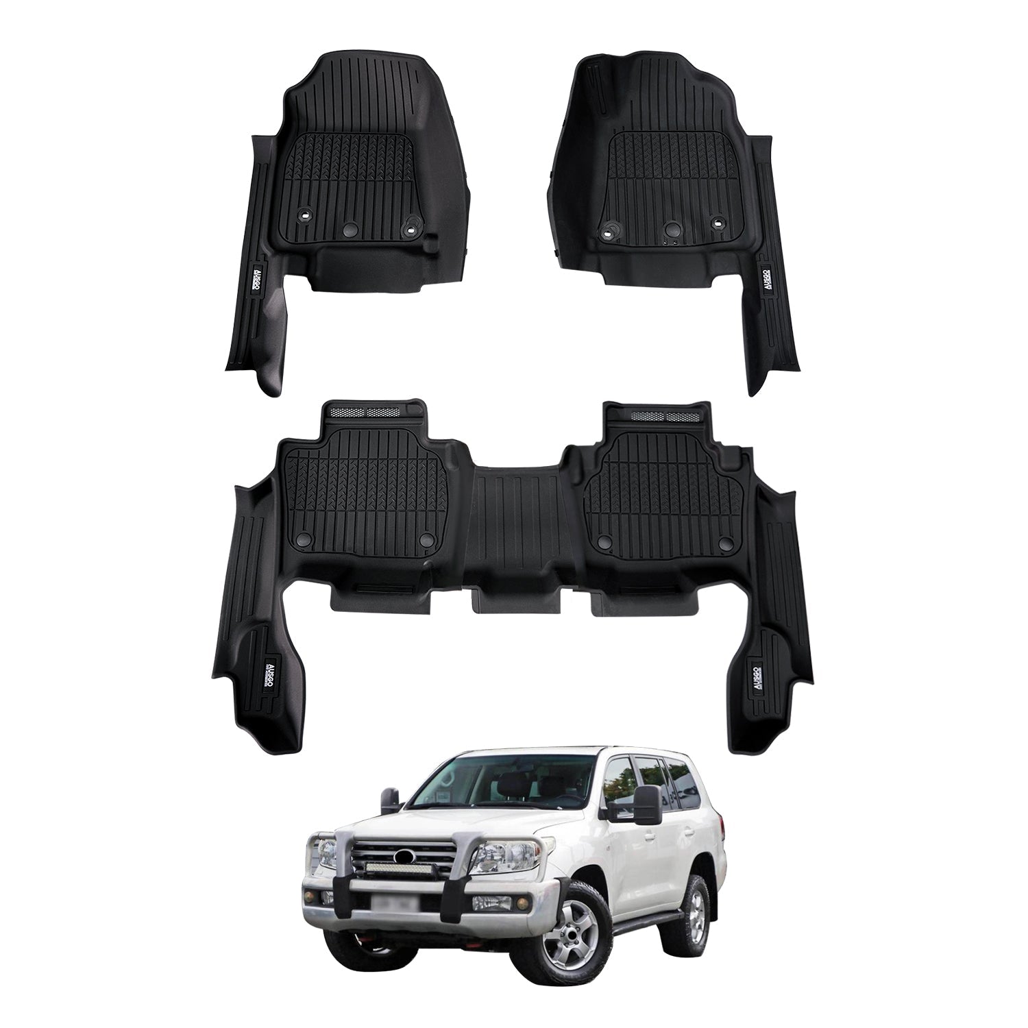7D Injection Floor Mats for Toyota Land Cruiser 200 Series Altitude / VX / Sahara 2007-2012