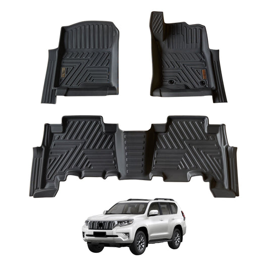 5D Car Floor Mats for Toyota Land Cruiser Prado 150 Series 7-Seat 2009-2024 (Auto Trans)